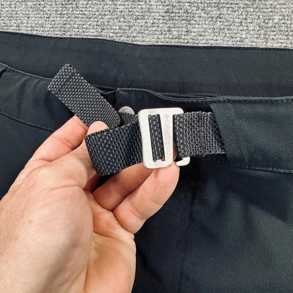 Columbia Men's 42x32 Black Titan Pass Pants Hiking Trekking Stretch Cinch Belt